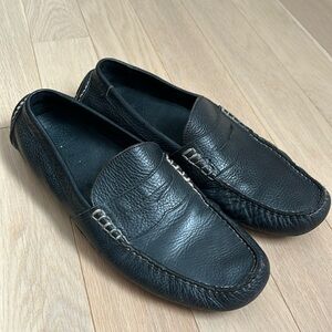 Men’s Ralph Lauren Black Leather Loafers. Size 9.5